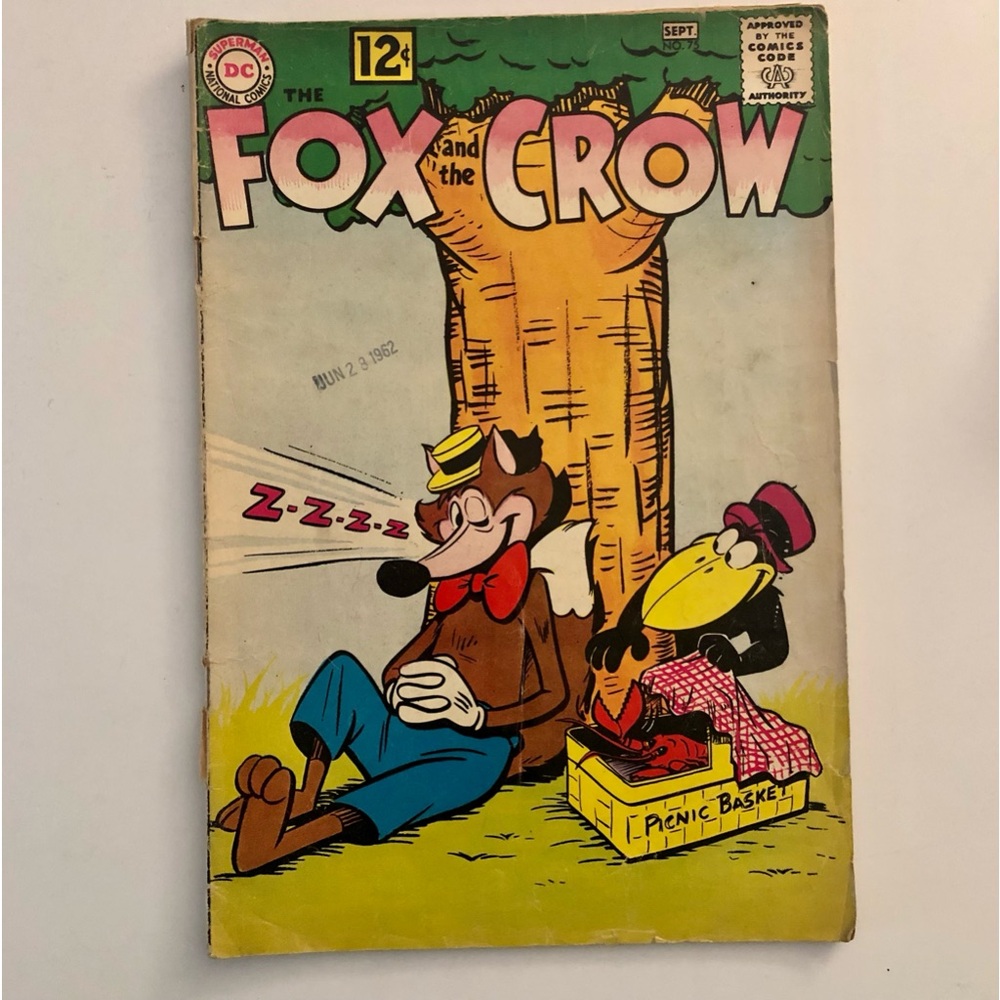 RARE VINTAGE COMIC THE FOX AND THE CROW NO. 75, AUG- SEPT 1962